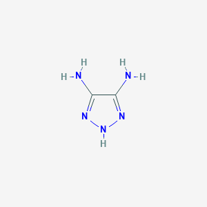 molecular formula C2H5N5 B13781974 1H-1,2,3-Triazole-4,5-diamine 