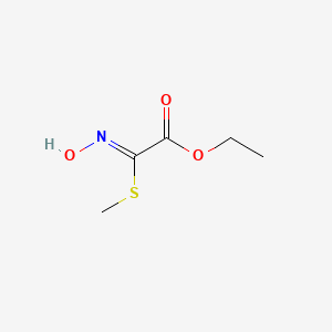 molecular formula C5H9NO3S B13781978 ethyl (2Z)-2-hydroxyimino-2-methylsulfanylacetate CAS No. 245728-57-8