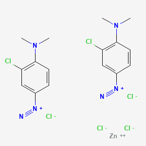 molecular formula C16H18Cl6N6Zn B13781987 zinc;3-chloro-4-(dimethylamino)benzenediazonium;tetrachloride CAS No. 68413-63-8