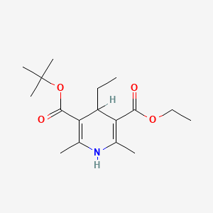 molecular formula C17H27NO4 B13781999 tert-Butyl ethyl 4-ethyl-1,4-dihydro-2,6-dimethylpyridine-3,5-dicarboxylate CAS No. 94266-03-2