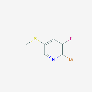 molecular formula C6H5BrFNS B1378201 2-Bromo-3-fluoro-5-(methylthio)pyridine CAS No. 1820608-42-1