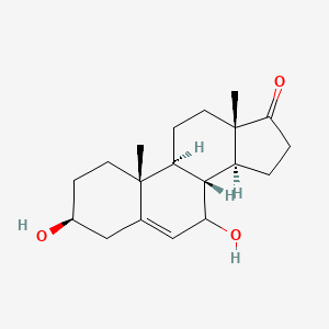 molecular formula C19H28O3 B13782032 (3S,8R,9S,10R,13S,14S)-3,7-dihydroxy-10,13-dimethyl-1,2,3,4,7,8,9,11,12,14,15,16-dodecahydrocyclopenta[a]phenanthren-17-one CAS No. 7522-54-5