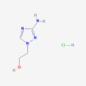 molecular formula C4H9ClN4O B1378204 2-(3-amino-1H-1,2,4-triazol-1-yl)ethanol hydrochloride CAS No. 1559062-04-2