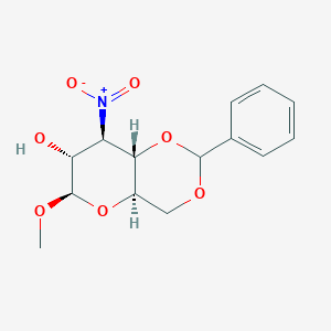 molecular formula C14H17NO7 B13782062 Methyl-4,6-O-benzylidene-3-deoxy-3-nitro-beta-D-glucopyranoside 