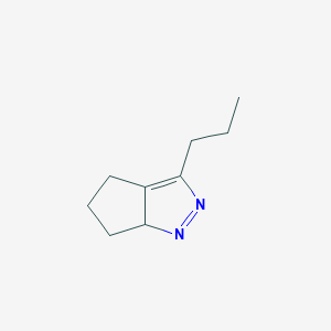 molecular formula C9H14N2 B13782080 3-Propyl-4,5,6,6a-tetrahydrocyclopenta[c]pyrazole CAS No. 92939-35-0