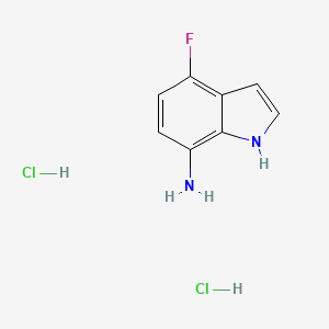molecular formula C8H9Cl2FN2 B1378213 7-Amino-4-fluoroindole dihydrochloride CAS No. 1352394-76-3