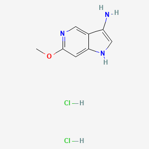 molecular formula C8H11Cl2N3O B1378214 3-Amino-6-methoxy-5-azaindole dihydrochloride CAS No. 1352393-57-7