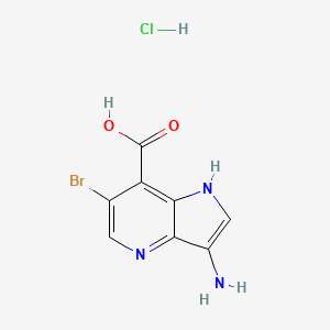 molecular formula C8H7BrClN3O2 B1378215 3-Amino-6-bromo-4-azaindole-7-carboxylic acid CAS No. 1352395-22-2