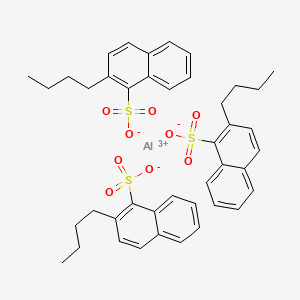 molecular formula C42H45AlO9S3 B13782177 Aluminum tris(butylnaphthalenesulfonate) 