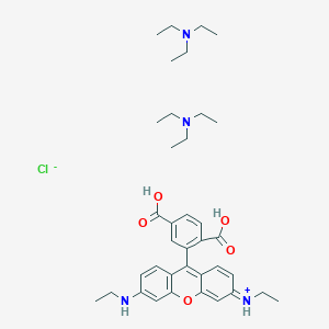 molecular formula C37H53ClN4O5 B13782182 [9-(2,5-dicarboxyphenyl)-6-(ethylamino)xanthen-3-ylidene]-ethylazanium;N,N-diethylethanamine;chloride 