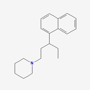 molecular formula C20H27N B13782189 N-(3-(1-Naphthyl)pentyl)piperidine CAS No. 25913-47-7