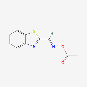 molecular formula C10H8N2O2S B13782218 2-Benzothiazolecarboxaldehyde,O-acetyloxime(9CI) 