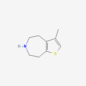 molecular formula C9H13NS B13782226 3-Methyl-5,6,7,8-tetrahydro-4h-thieno[2,3-d]azepine CAS No. 873017-00-6