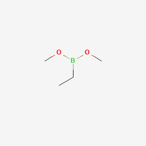 molecular formula C4H11BO2 B13782234 Boronic acid, ethyl-, dimethyl ester CAS No. 7318-82-3