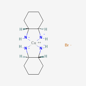 molecular formula C12H24BrCuN4-3 B13782285 copper;[(1R,2R)-2-azanidylcyclohexyl]azanide;bromide 