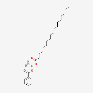 molecular formula C25H41AlO5 B13782304 (Benzoato-O,O')hydroxy(octadecanoato-O,O')aluminum CAS No. 54326-11-3