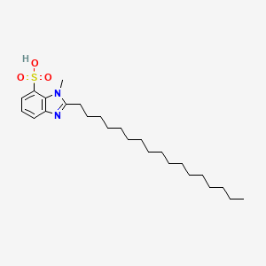molecular formula C25H42N2O3S B13782318 1H-Benzimidazolesulfonic acid, 2-heptadecyl-1-methyl- CAS No. 68966-82-5