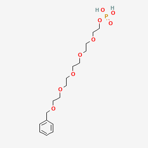 molecular formula C17H29O9P B13782337 1-Phenyl-2,5,8,11,14-pentaoxahexadecan-16-yl dihydrogen phosphate CAS No. 98072-04-9