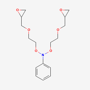 molecular formula C16H23NO6 B13782354 N,N-Bis(2-(2,3-epoxypropoxy)ethoxy)aniline CAS No. 63951-08-6