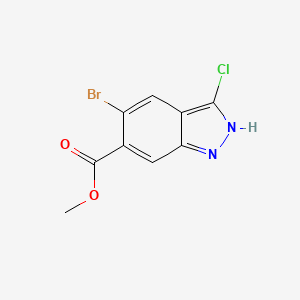 5-Bromo-3-chloro-1H-indazole-carboxylic acid methyl ester