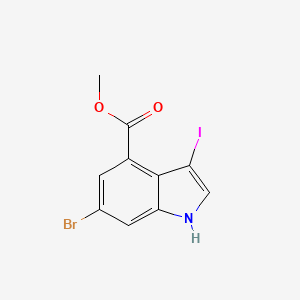 6-Bromo-3-iodoindole-4-carboxylic acid methyl ester