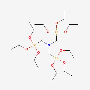 molecular formula C21H51NO9Si3 B13782402 Tris((triethoxysilyl)methyl)amine 