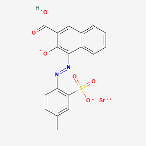 molecular formula C18H12N2O6SSr B13782422 strontium;2-[(3-carboxy-2-oxidonaphthalen-1-yl)diazenyl]-5-methylbenzenesulfonate CAS No. 73612-29-0