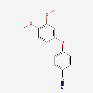 molecular formula C15H13NO3 B13782430 4-Cyanophenyl 3,4-dimethoxyphenyl ether 