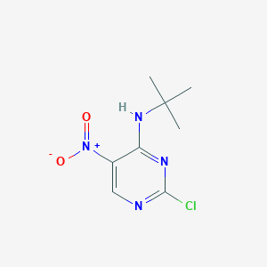 molecular formula C8H11ClN4O2 B13782439 tert-Butyl-(2-chloro-5-nitro-pyrimidin-4-yl)-amine 