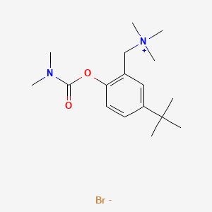 molecular formula C17H29BrN2O2 B13782456 (5-tert-Butyl-2-hydroxybenzyl)trimethylammonium bromide dimethylcarbamate (ester) CAS No. 66902-74-7