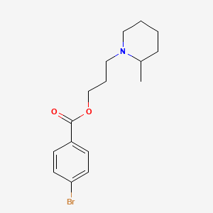 molecular formula C16H22BrNO2 B13782463 3-(2'-Methylpiperidino)propyl p-bromobenzoate CAS No. 63916-64-3