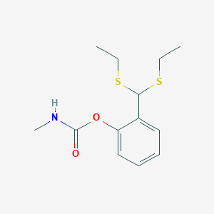 molecular formula C13H19NO2S2 B13782464 2-(Bis(methylthio)methyl)phenyl methylcarbamate CAS No. 6853-79-8