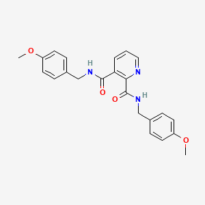 molecular formula C23H23N3O4 B1378248 N,N'-Bis(4-methoxybenzyl)pyridine-2,3-dicarboxamide CAS No. 1437794-75-6
