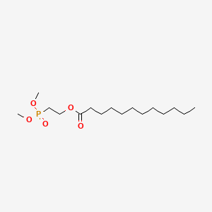 molecular formula C16H33O5P B13782488 2-(Dimethoxyphosphinyl)ethyl laurate CAS No. 75905-36-1