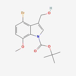 B1378249 N-Boc-4-bromo-3-(hydroxymethyl)-7-methoxyindole CAS No. 1394899-04-7