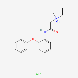 molecular formula C18H23ClN2O2 B13782495 Acetanilide, 2-(diethylamino)-2'-phenoxy-, hydrochloride CAS No. 64046-54-4