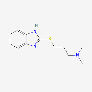 molecular formula C12H17N3S B13782504 Benzimidazole, 2-(3-(dimethylamino)propylthio)- CAS No. 63991-51-5