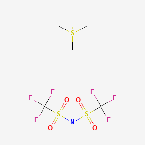 molecular formula C5H9F6NO4S3 B13782507 bis(trifluoromethylsulfonyl)azanide;trimethylsulfanium 