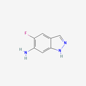 molecular formula C7H6FN3 B1378251 5-Fluoro-1H-indazol-6-amine CAS No. 1360963-10-5