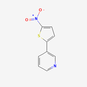 molecular formula C9H6N2O2S B13782510 3-(5-Nitrothiophen-2-yl)pyridine CAS No. 837376-40-6