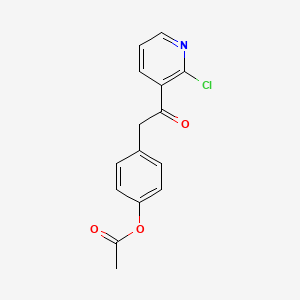 molecular formula C15H12ClNO3 B13782531 4-Acetoxybenzyl 2-chloro-3-pyridyl ketone CAS No. 898766-41-1