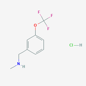 molecular formula C9H11ClF3NO B1378255 Methyl({[3-(trifluoromethoxy)phenyl]methyl})amine hydrochloride CAS No. 1384813-94-8