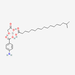 molecular formula C27H47NO7Ti B13782570 Isostearoyl 4-aminobenzoyl glycolyl titanate CAS No. 63713-86-0