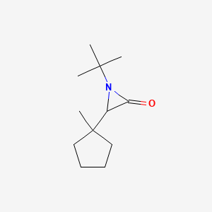 molecular formula C12H21NO B13782581 1-tert-Butyl-3-(1-methylcyclopentyl)-2-aziridinone CAS No. 24161-48-6