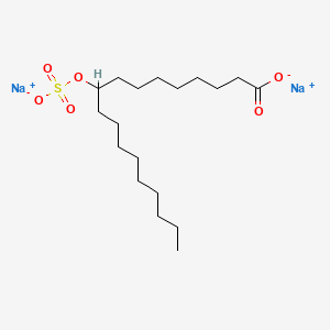 molecular formula C18H34Na2O6S B13782624 Disodium 9(or 10)-(sulfooxy)stearate CAS No. 65151-75-9