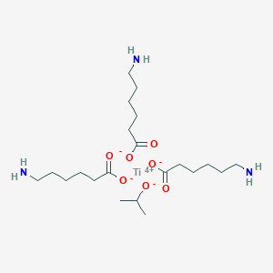 molecular formula C21H43N3O7Ti B13782625 Titanium, tris(6-aminohexanoato-kappaO)(2-propanolato)-, (T-4)- CAS No. 68443-51-6