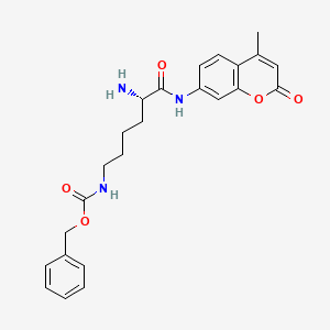 molecular formula C24H27N3O5 B13782646 H-Lys(Z)-AMC HCl 