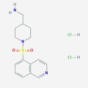 molecular formula C15H21Cl2N3O2S B13782676 1-(Isoquinoline-5-sulfonyl)-4-(aminomethyl)-piperidine dihydrochloride CAS No. 936250-35-0