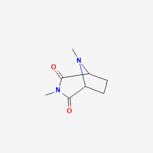 molecular formula C8H12N2O2 B13782691 3,8-Dimethyl-3,8-diazabicyclo[3.2.1]octane-2,4-dione CAS No. 92348-10-2