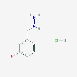 molecular formula C7H10ClFN2 B1378270 (3-Fluorobenzyl)hydrazine hydrochloride CAS No. 1351590-73-2